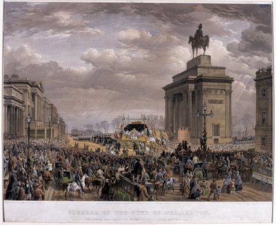 Il carro funebre del Duca di Wellington (1769-1852) che passa sotto l
