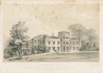 Wolseley Hall: incisione in acciaio, nd [c 1830] da Louis Haghe