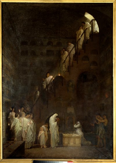 Funerale al Colombario della Casa dei Cesari a Roma, Porta Capena a Roma da Louis Hector Leroux