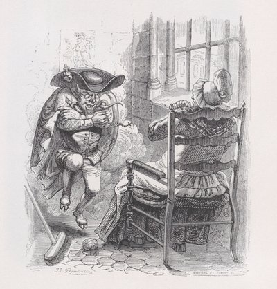 Il piccolo uomo rosso da Le opere complete di Béranger da Louis Henri Brevière, Cesar Auguste Hebert