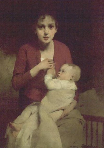 Madre e bambino da Louis Henri Deschamps