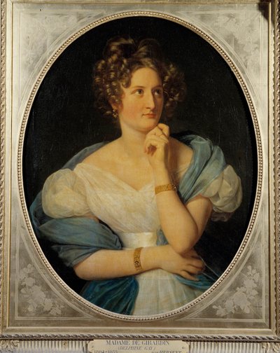 Ritratto della scrittrice francese Delphine Gay (1804-1855), Madame Emile de Girardin. Il suo pseudonimo è Visconte Charles de Delaunay. Dipinto di Louis Hersent da Louis Hersent