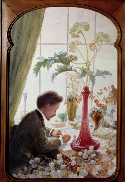 Ritratto di Emile Galle (1846-1904), artista francese da Louis Hestaux
