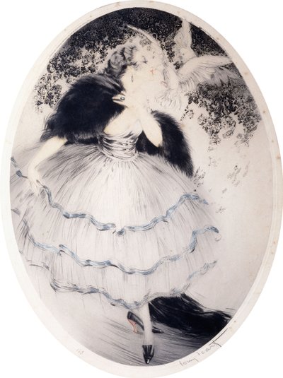 Signora con due colombe da Louis Icart