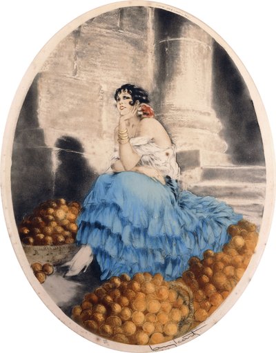 Venditrice di arance da Louis Icart