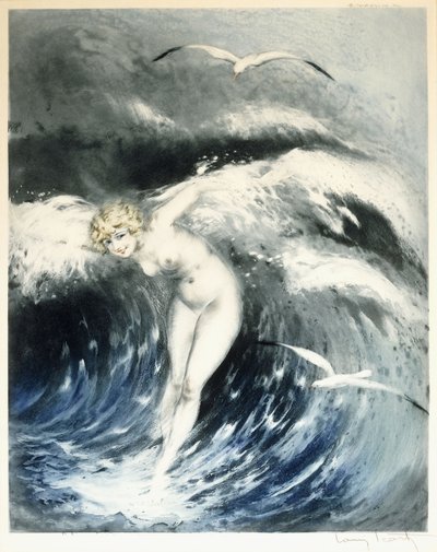 Venere nelle onde, c. 1931 da Louis Icart
