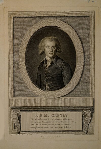 Ritratto del compositore André Ernest Modeste Grétry da Louis Jacques Cathelin