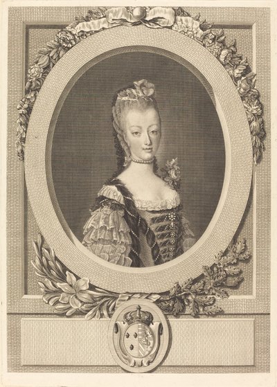 Maria Antonietta di Francia da Louis Jacques Cathelin after Jean Martial Fredou