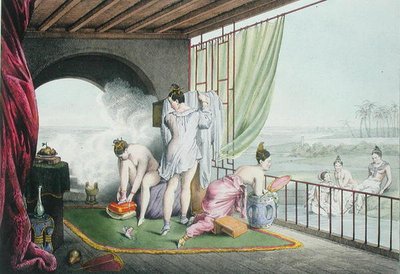 Bagnanti alla loro toilette, pubblicato 1824-27 da Louis Jacques Nicolas Schaal