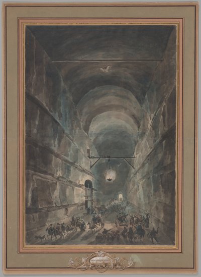 The Grotto of Posillipo (La Grotta di Posillipo) da Louis Jean Desprez