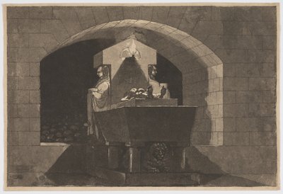 Tomba con cariatidi da Louis Jean Desprez