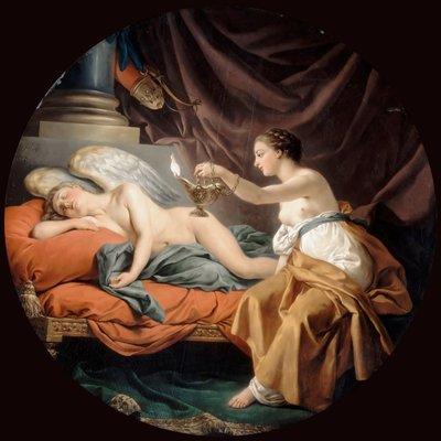 Psiche sorprende Cupido dormiente da Louis Jean François Lagrenée