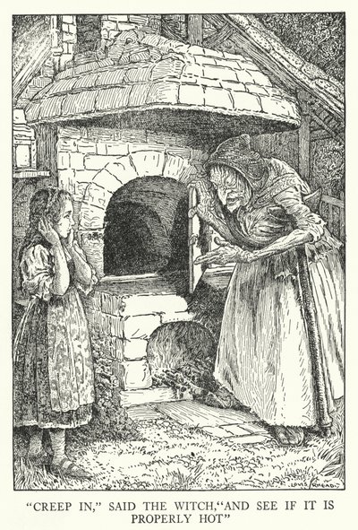 "Striscia dentro," disse la strega, "E vedi se è abbastanza caldo" da Louis John Rhead