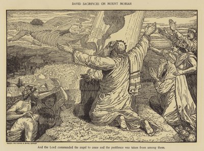 Davide sacrifica sul Monte Moriah da Louis John Rhead