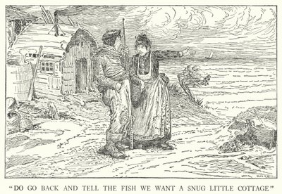 "Vai indietro e dì al pesce che vogliamo una casetta accogliente" (litografia) da Louis John Rhead