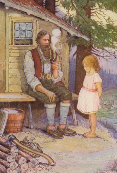 Illustrazione per Heidi di Johanna Spyri da Louis John Rhead