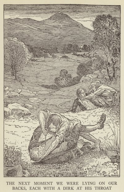 Illustrazione per Kidnapped di Robert Louis Stevenson da Louis John Rhead