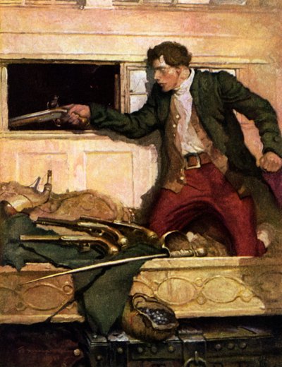 Illustrazione per Kidnapped di Robert Louis Stevenson da Louis John Rhead