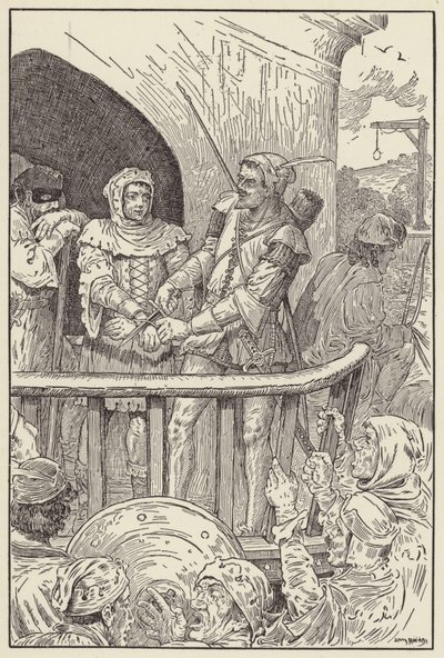 Little John tagliò in fretta i legami di Will Stutely da Louis John Rhead