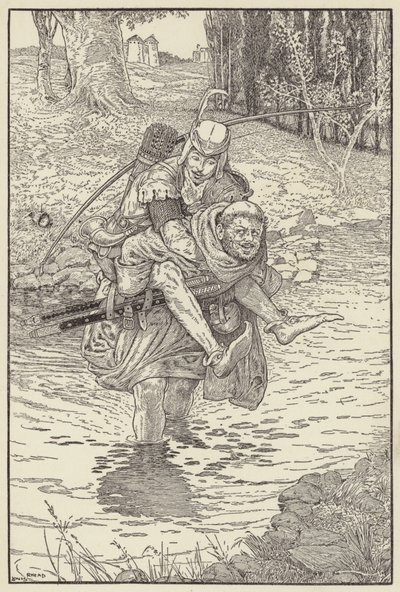 Il frate prese Robin sulla sua schiena da Louis John Rhead