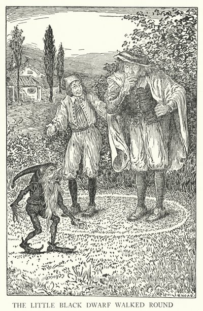 Il piccolo nano nero camminava intorno (litografia) da Louis John Rhead