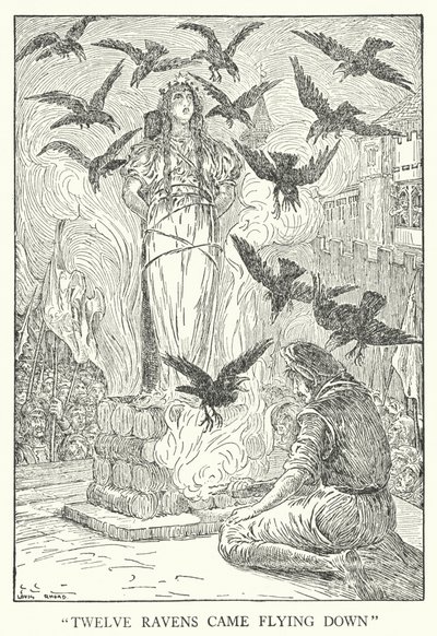 "Dodici corvi scesero volando" (litografia) da Louis John Rhead