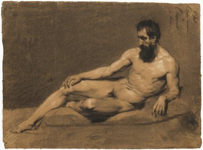 Nudo maschile reclinato da Louis Joseph Cesar Ducornet