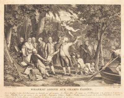 Mirabeau arriva agli Champs-Élysées da Louis Joseph Masquelier after Jean Michel Moreau