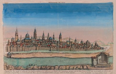 La mappa di Gerusalemme Ville Capitale de la Palestine sous David et Salomon da Louis Joseph Mondhare