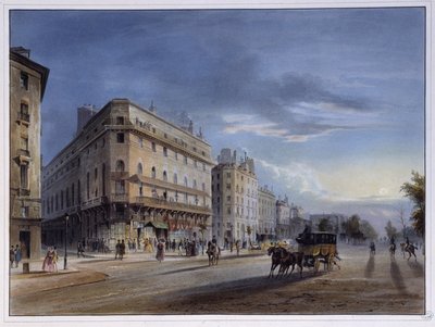 Boulevard des Italiens - in Paris en 1837 di Arnout da Louis Jules Arnout
