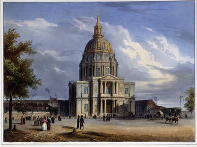 Dôme des Invalides in Paris en 1837 da Louis Jules Arnout