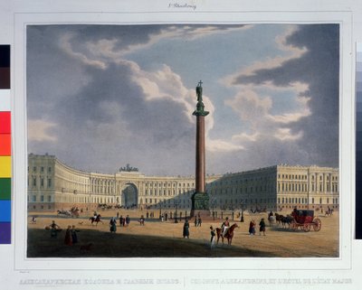 La colonna di Alessandro, vista dal Quartier Generale della Grande Armata da Louis Jules Arnout