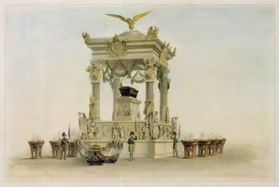 La bara di Napoleone Bonaparte nella chiesa degli Invalides (Parigi, Francia) da Louis Jules Arnout