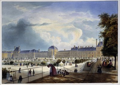 Il palazzo delle Tuileries - in “Paris en 1837” da Louis Jules Arnout