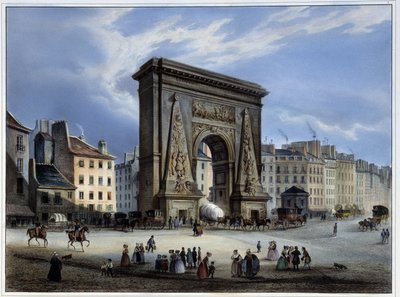 Porte de Saint-Denis - in “Paris en 1837” da Louis Jules Arnout