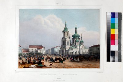 Piazza Sennaya e la chiesa del Salvatore a San Pietroburgo da Louis Jules Arnout