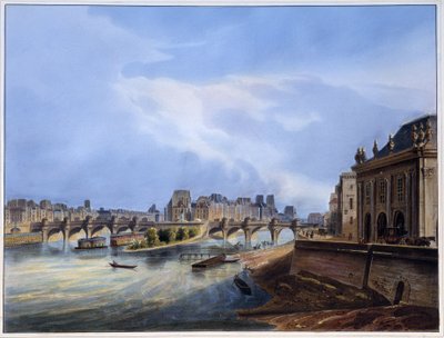 Vista del Pont Neuf - in “Paris en 1837” da Louis Jules Arnout