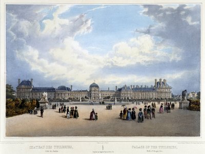 Veduta del palazzo e del giardino delle Tuileries - in 