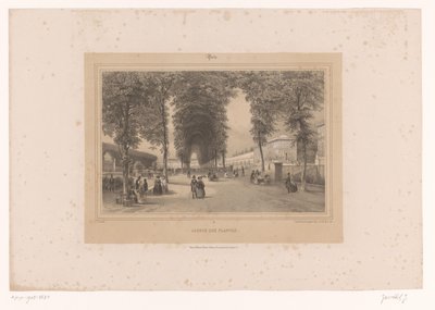 Vista sul Jardin des Plantes da Louis Julien Jacottet