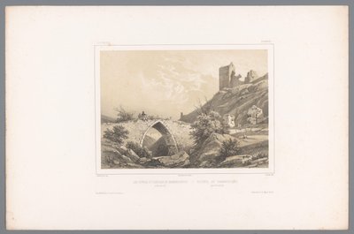Veduta delle rovine del castello di Hammershus da Louis Julien Jacottet