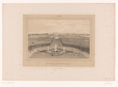 Vista dei giardini di Versailles da Louis Julien Jacottet