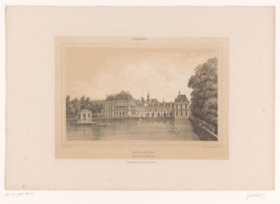 Veduta del castello di Fontainebleau da Louis Julien Jacottet