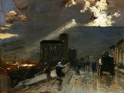 La terrazza a Kassel con una tempesta in arrivo da Louis Kolitz