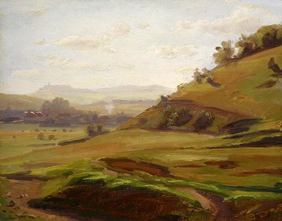 Vista dalla pendice del Doernberg verso Burghasungen da Louis Kolitz