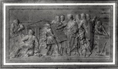 Miglioramenti per Parigi, studio per un bassorilievo, inizio XIX secolo da Louis Lafitte