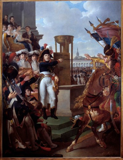 Napoleone Bonaparte proclama la Repubblica Cisalpina a Milano il 9 luglio 1797 da Louis Lafitte
