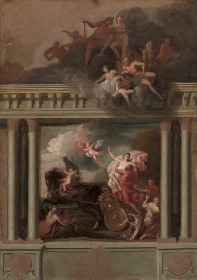 Il ratto di Proserpina, disegno per la scala di Devonshire House, Londra da Louis Laguerre