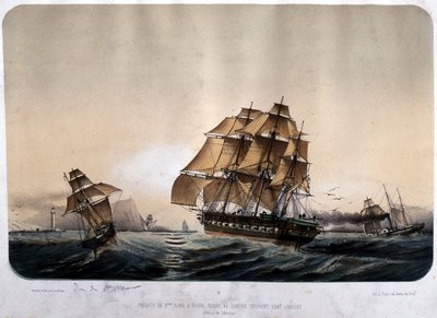 Fregata di 2ª fila a Gibilterra da Louis Le Breton