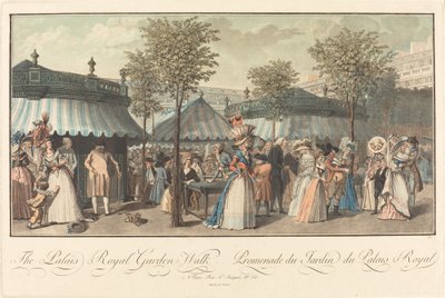 La Passeggiata del Giardino del Palais Royal da Louis Le Coeur after Claude Louis Desrais