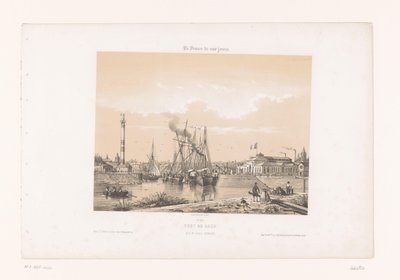Vista di Caen dal Cours Caffarelli da Louis Le Breton